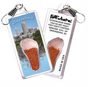 Greensboro FootWhere® Souvenir Zipper-Pulls. 6 Piece Set. Made in USA-FootWhere® Souvenirs