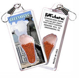 Greensboro, NC FootWhere® Souvenir Zipper-Pull. Made in USA-FootWhere® Souvenirs
