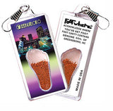 Greensboro, NC FootWhere® Souvenir Zipper-Pull. Made in USA-FootWhere® Souvenirs