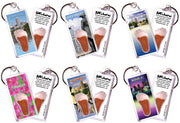 Greensboro FootWhere® Souvenir Keychains. 6 Piece Set. Made in USA-FootWhere® Souvenirs