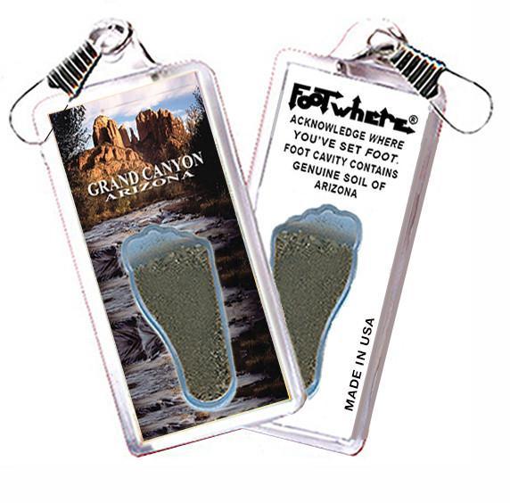 Grand Canyon, AZ FootWhere® Zipper-Pull. Made in USA-FootWhere® Souvenirs