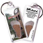 Gainesville FootWhere® Souvenir Keychains. 6 Piece Set. Made in USA-FootWhere® Souvenirs