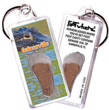 Gainesville FootWhere® Souvenir Keychains. 6 Piece Set. Made in USA-FootWhere® Souvenirs
