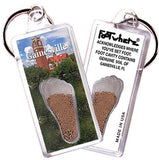 Gainesville FootWhere® Souvenir Keychains. 6 Piece Set. Made in USA-FootWhere® Souvenirs