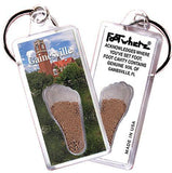 Gainesville, FL FootWhere® Souvenir Key Chain. Made in USA-FootWhere® Souvenirs