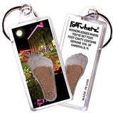 Gainesville FootWhere® Souvenir Keychains. 6 Piece Set. Made in USA-FootWhere® Souvenirs