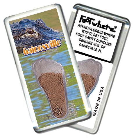 Gainesville FootWhere® Souvenir Fridge Magnets. 6 Piece Set. Made in USA-FootWhere® Souvenirs