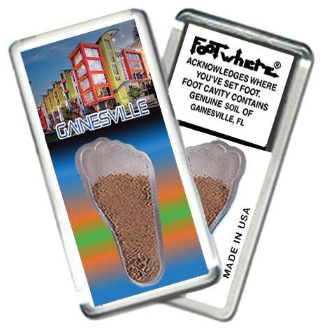Gainesville, FL FootWhere® Souvenir Fridge Magnet. Made in USA-FootWhere® Souvenirs