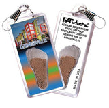 Gainesville FootWhere® Souvenir Zipper-Pulls. 6 Piece Set. Made in USA-FootWhere® Souvenirs