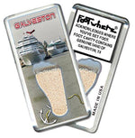 Load image into Gallery viewer, Galveston, TX FootWhere® Souvenir Fridge Magnet. Made in USA-FootWhere® Souvenirs
