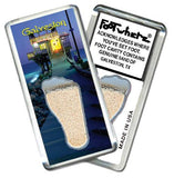 Galveston, TX FootWhere® Souvenir Fridge Magnet. Made in USA-FootWhere® Souvenirs