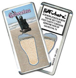 Galveston FootWhere® Souvenir Fridge Magnets. 6 Piece Set. Made in USA-FootWhere® Souvenirs