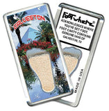 Galveston, TX FootWhere® Souvenir Fridge Magnet. Made in USA-FootWhere® Souvenirs
