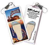 Galveston FootWhere® Souvenir Zipper-Pulls. 6 Piece Set. Made in USA-FootWhere® Souvenirs