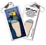 Galveston FootWhere® Souvenir Zipper-Pull. Made in USA-FootWhere® Souvenirs