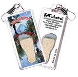 Galveston FootWhere® Souvenir Zipper-Pull. Made in USA-FootWhere® Souvenirs