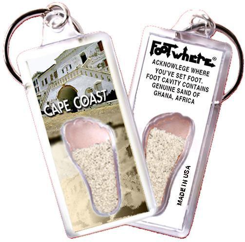 Ghana FootWhere® Souvenir Keychain. Made in USA-FootWhere® Souvenirs
