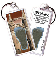 Hartford FootWhere® Souvenir Keychain. Made in USA-FootWhere® Souvenirs