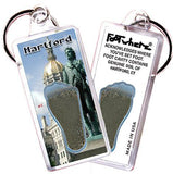 Hartford FootWhere® Souvenir Keychains. 6 Piece Set. Made in USA - FootWhere® Souvenir Shop