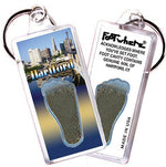 Load image into Gallery viewer, Hartford FootWhere® Souvenir Keychains. 6 Piece Set. Made in USA - FootWhere® Souvenir Shop
