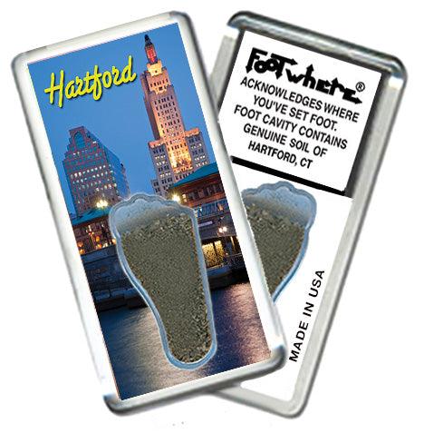 Hartford FootWhere® Souvenir Fridge Magnets. 6 Piece Set. Made in USA - FootWhere® Souvenir Shop