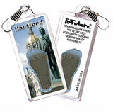 Hartford FootWhere® Souvenir Zipper-Pull. Made in USA-FootWhere® Souvenirs