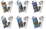 Hartford FootWhere® Souvenir Zipper-Pulls. 6 Piece Set. Made in USA - FootWhere® Souvenir Shop