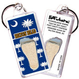 Hilton Head FootWhere® Souvenir Keychains. 6 Piece Set. Made in USA - FootWhere® Souvenir Shop