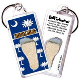 Hilton Head FootWhere® Souvenir Keychain. Made in USA-FootWhere® Souvenirs