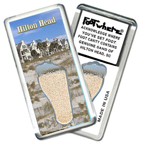 Hilton Head FootWhere® Souvenir Fridge Magnets. 6 Piece Set. Made in USA - FootWhere® Souvenir Shop