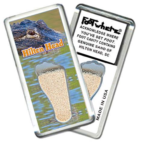 Hilton Head FootWhere® Souvenir Fridge Magnet. Made in USA-FootWhere® Souvenirs