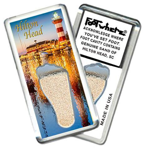 Hilton Head FootWhere® Souvenir Fridge Magnet. Made in USA-FootWhere® Souvenirs
