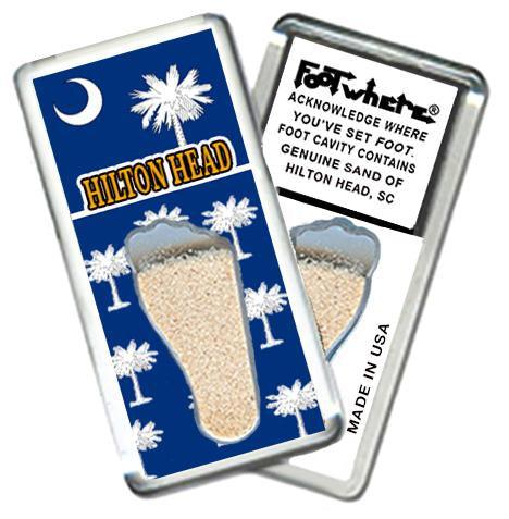 Hilton Head FootWhere® Souvenir Fridge Magnet. Made in USA-FootWhere® Souvenirs