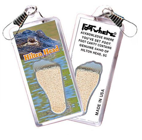 Hilton Head FootWhere® Souvenir Zipper-Pulls. 6 Piece Set. Made in USA - FootWhere® Souvenir Shop