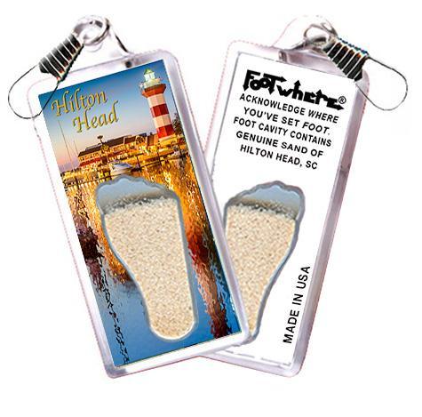 Hilton Head FootWhere® Souvenir Zipper-Pull. Made in USA-FootWhere® Souvenirs