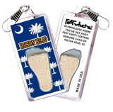 Hilton Head FootWhere® Souvenir Zipper-Pull. Made in USA-FootWhere® Souvenirs