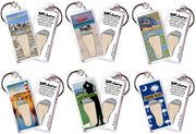 Hilton Head FootWhere® Souvenir Keychains. 6 Piece Set. Made in USA - FootWhere® Souvenir Shop