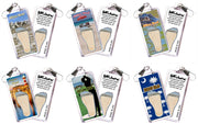 Hilton Head FootWhere® Souvenir Zipper-Pulls. 6 Piece Set. Made in USA - FootWhere® Souvenir Shop