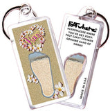Hawaii FootWhere® Souvenir Keychains. 6 Piece Set. Made in USA - FootWhere® Souvenir Shop
