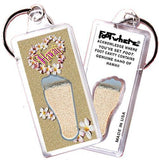 Hawaii FootWhere® Souvenir Keychain. Made in USA-FootWhere® Souvenirs