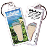 Hawaii FootWhere® Souvenir Keychains. 6 Piece Set. Made in USA - FootWhere® Souvenir Shop