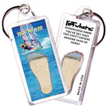 Load image into Gallery viewer, Hawaii FootWhere® Souvenir Keychains. 6 Piece Set. Made in USA - FootWhere® Souvenir Shop
