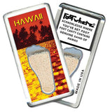 Hawaii FootWhere® Souvenir Fridge Magnets. 6 Piece Set. Made in USA - FootWhere® Souvenir Shop