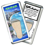 Hawaii FootWhere® Souvenir Fridge Magnets. 6 Piece Set. Made in USA - FootWhere® Souvenir Shop