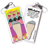 Hawaii FootWhere® Souvenir Zipper-Pulls. 6 Piece Set. Made in USA - FootWhere® Souvenir Shop