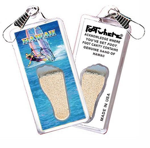 Hawaii FootWhere® Souvenir Zipper-Pull. Made in USA-FootWhere® Souvenirs
