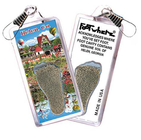 Helen, GA FootWhere® Souvenir Zipper-Pull. Made in USA-FootWhere® Souvenirs