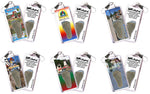 Load image into Gallery viewer, Helen, GA FootWhere® Souvenir Zipper-Pulls. 6 Piece Set. Made in USA - FootWhere® Souvenir Shop
