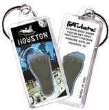 Houston FootWhere® Souvenir Keychains. 6 Piece Set. Made in USA - FootWhere® Souvenir Shop