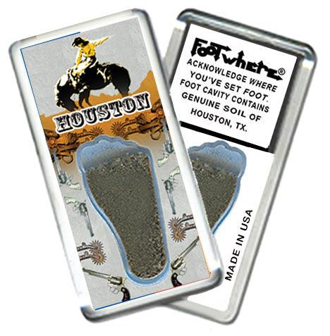 Houston FootWhere® Souvenir Fridge Magnets. 6 Piece Set. Made in USA - FootWhere® Souvenir Shop